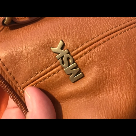 MSK Tan Leather Handbag with Crossbody Strap - Picture 8 of 8